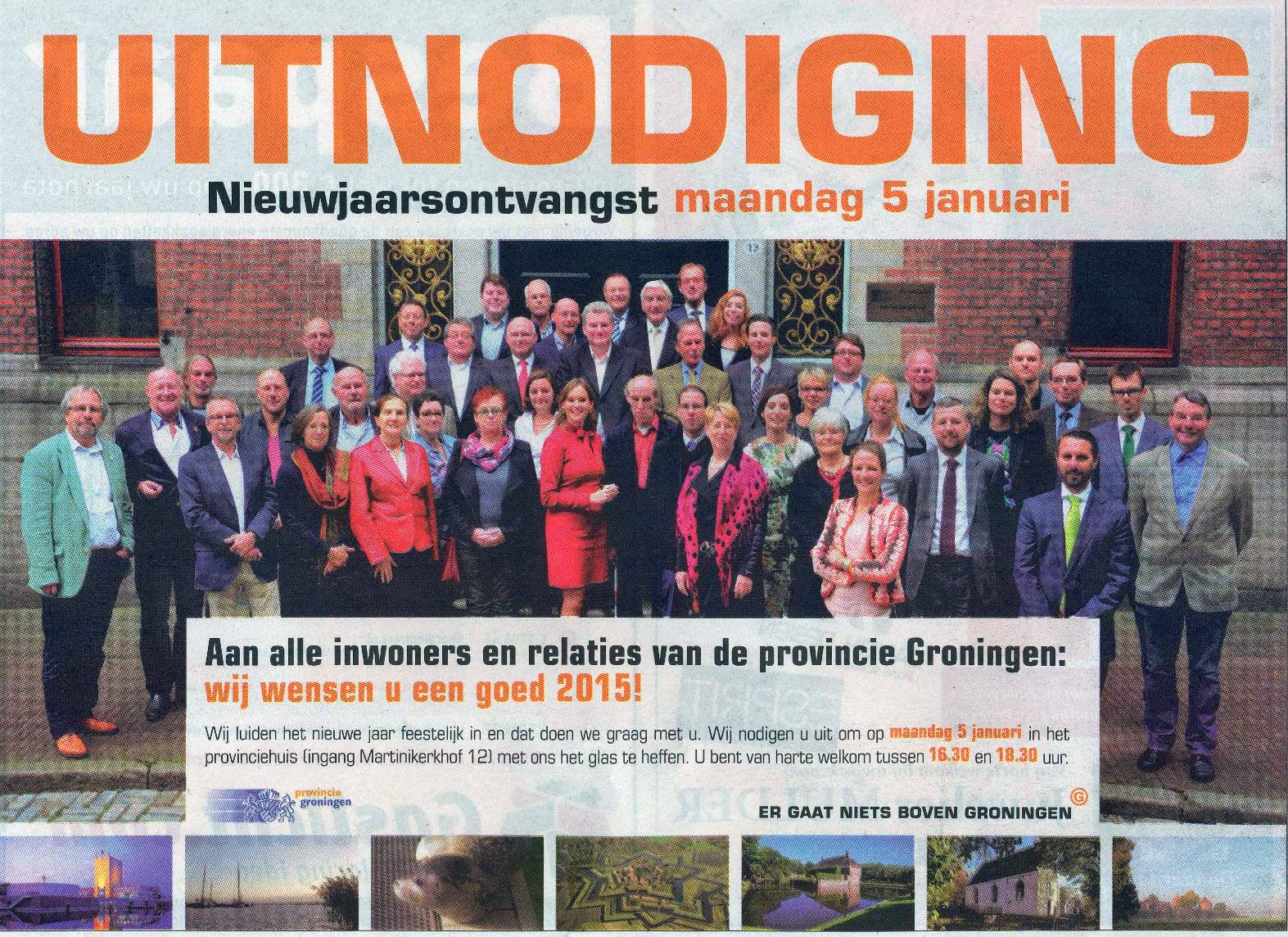 nieuwjaarsreceptie provinciehuis Groningen